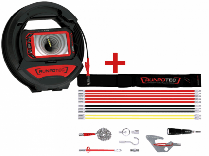 RUNPOTEC RC3 İnceleme Kamerası (digital) - 15 m + RUNPOSTICKS Comfort Paket (19-parça) için Rohrinspektion von kadar zu 15 m - 11149