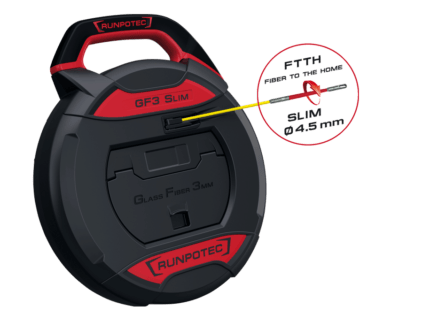 RUNPOTEC GF3 SLIM Kablo Çekme Cihazı Metre Sayacı Olmadan, Fiberglas Çubuk Ø 3 mm , 5 - 40 mm boru iç çapı için - 10210