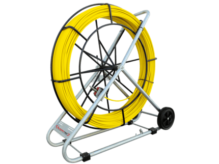 RUNPOTEC GF15 Fiberglas Çubuk Ø 15 mm - ile fahrbarer Stahlhaspel Kabeleinziehhilfe için Boru Çapı 180 - 450 mm - 10099