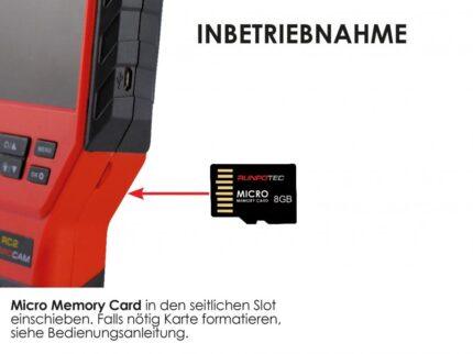 Micro Memory Card 8 GB için RC2 veya RC3 muayene kamerası ürün görseli 2