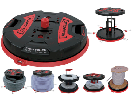 RUNPOTEC XB 500 T - Cable Roller / Kablo Makarası (Teleskopauszug) kadar 800 kg taşıma kapasitesi - 10187