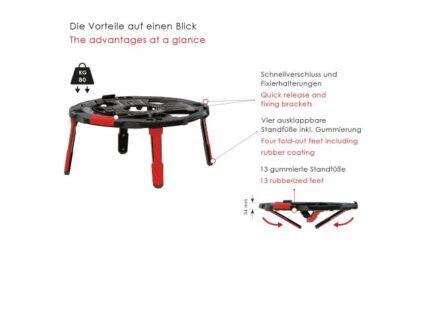 RUNPOTEC XB 500 APF -Adapterplatte - Füße için XB 500 ve XB 500 T, Traglast 80 kg ürün görseli 3